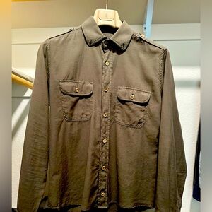 Tom Ford Men’s military style buttondown shirt. See measurements in description.